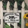 Personalized Metal Sign Custom Text Address Plaque Farmhouse Outdoor Wall Decor