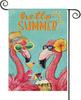 Hello Summer Garden Ag Double Sided 12.5x18 Inch Pink Amingo Tropical Bea... FCCE ZZA WWL EEL