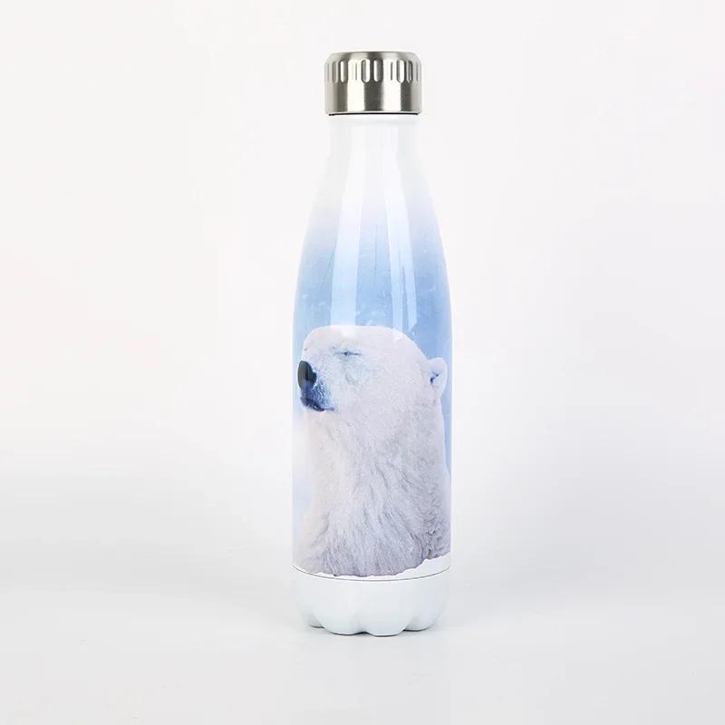 500ml Sportvattenflaska Elektroplätering Cola-mugg 304 Rostfritt Stål Vakuumisolerad Drickartiklar Dricksglas Personlighet