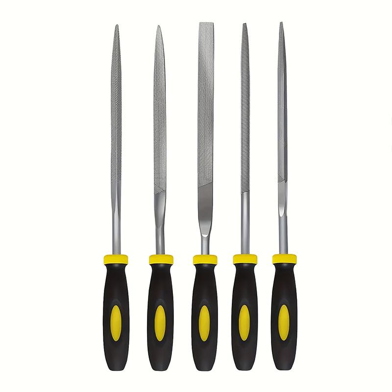 With Non Slip Ergonomic Handles for Precise Filing on Wood, Plastic, Model Premium Needle File Set High Carbon Steel Files