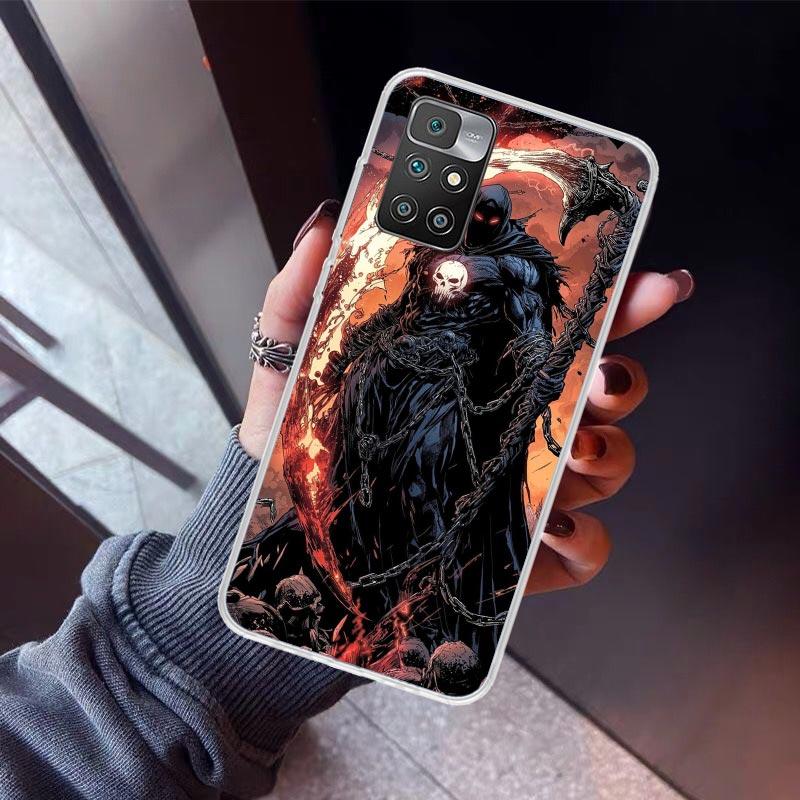 Death Grim Reaper Skull Scythe Phone Case For Xiaomi Redmi Note 15 14 14S 13 12S 12 Pro Plus 11S 11 10S 10 4G Cover 11E 11T 5G P
