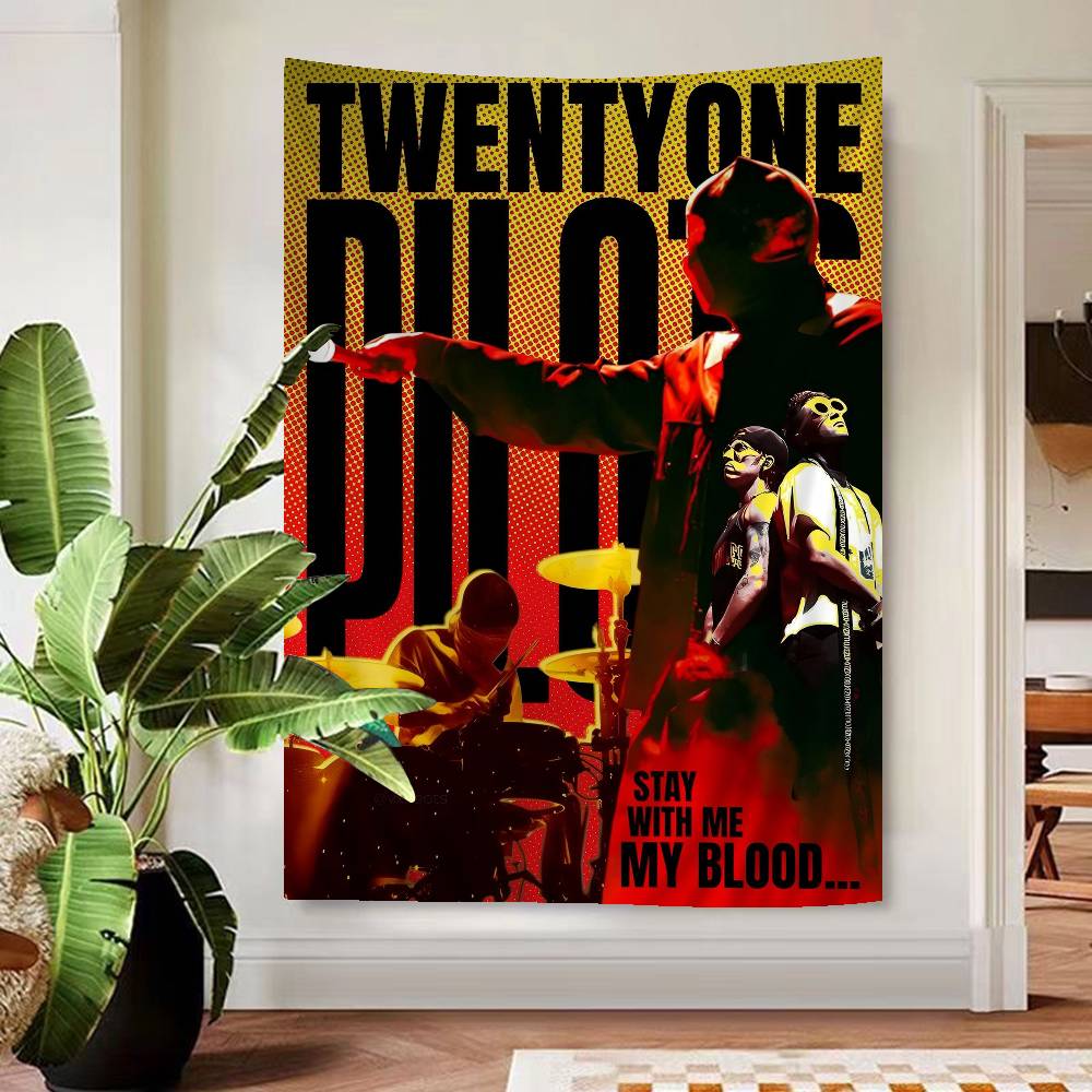 TTwenty One Pilots Band Printed Large Wall Tapestry Cheap Hippie Wall Hanging Bohemian Wall Tapestries Mandala Home Decor