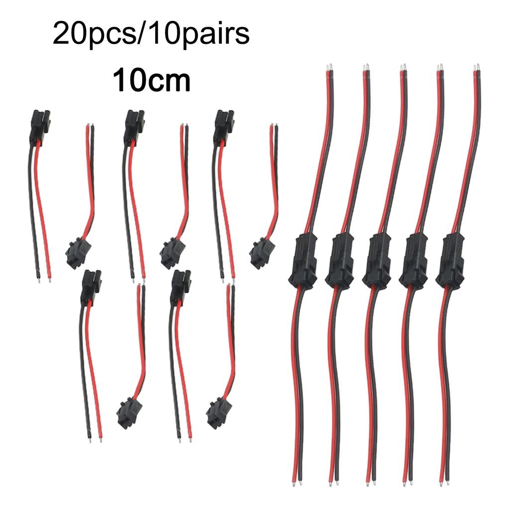 Male to Female Connector Set 20pcs PVC Insulated Copper Wires Rated at 300V for Effective Electrical Connections