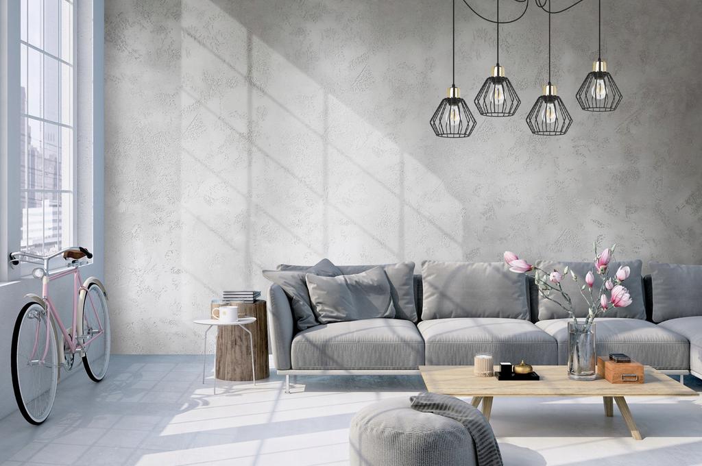 Hanging Lamp, Ceiling Chandelier, Wire Shade, Led