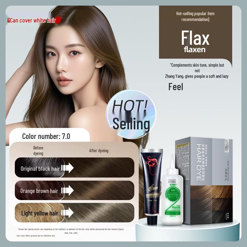 Kevis Hnědá Barva na Vlasy v Krémové Formě pro Krytí Šedin, Pro Domácí Použití, Rostlinná Formule