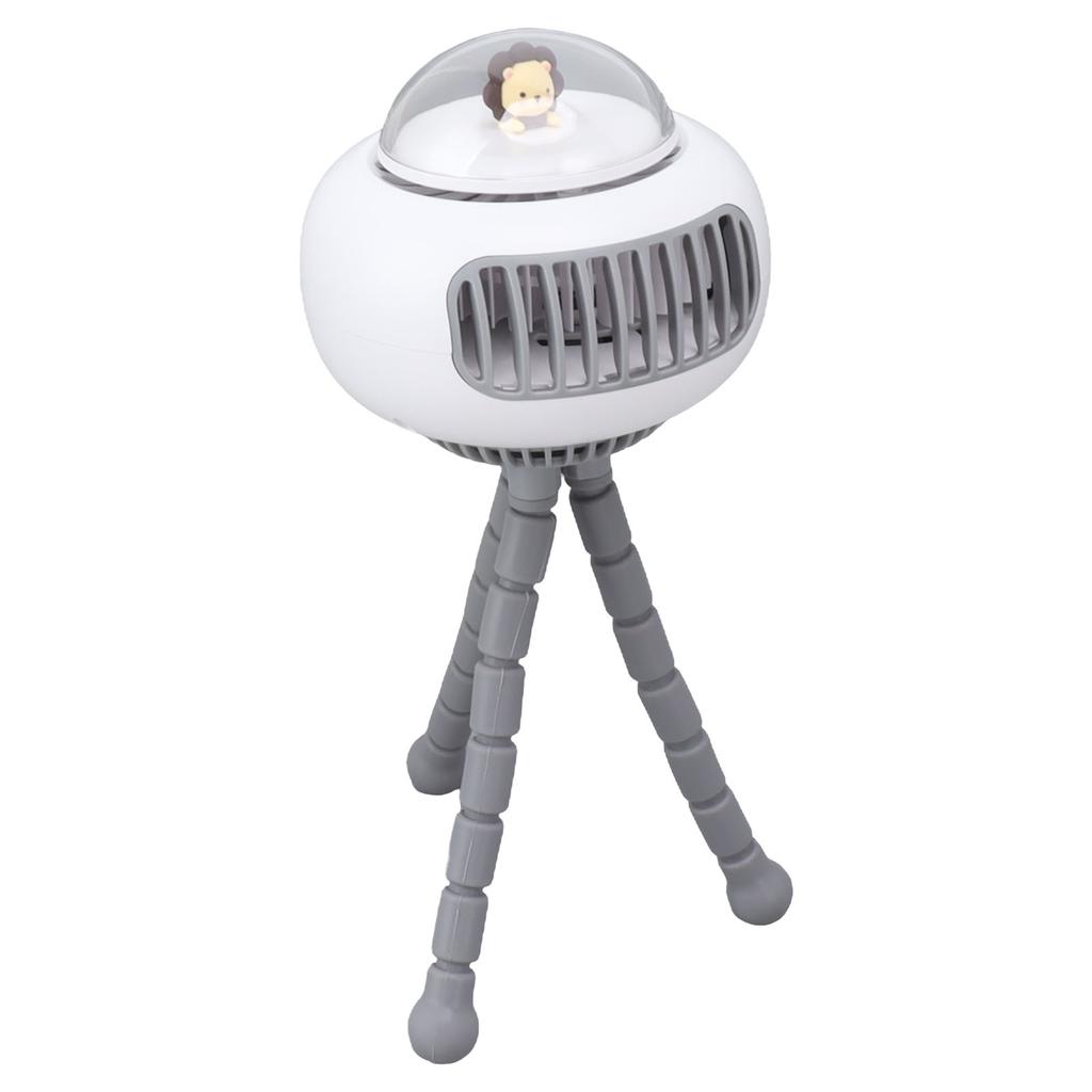 Mini Portable Clip On Fan with Flexible Tripod 4 Speeds Rotatable Bladeless Handheld Desk Cooling