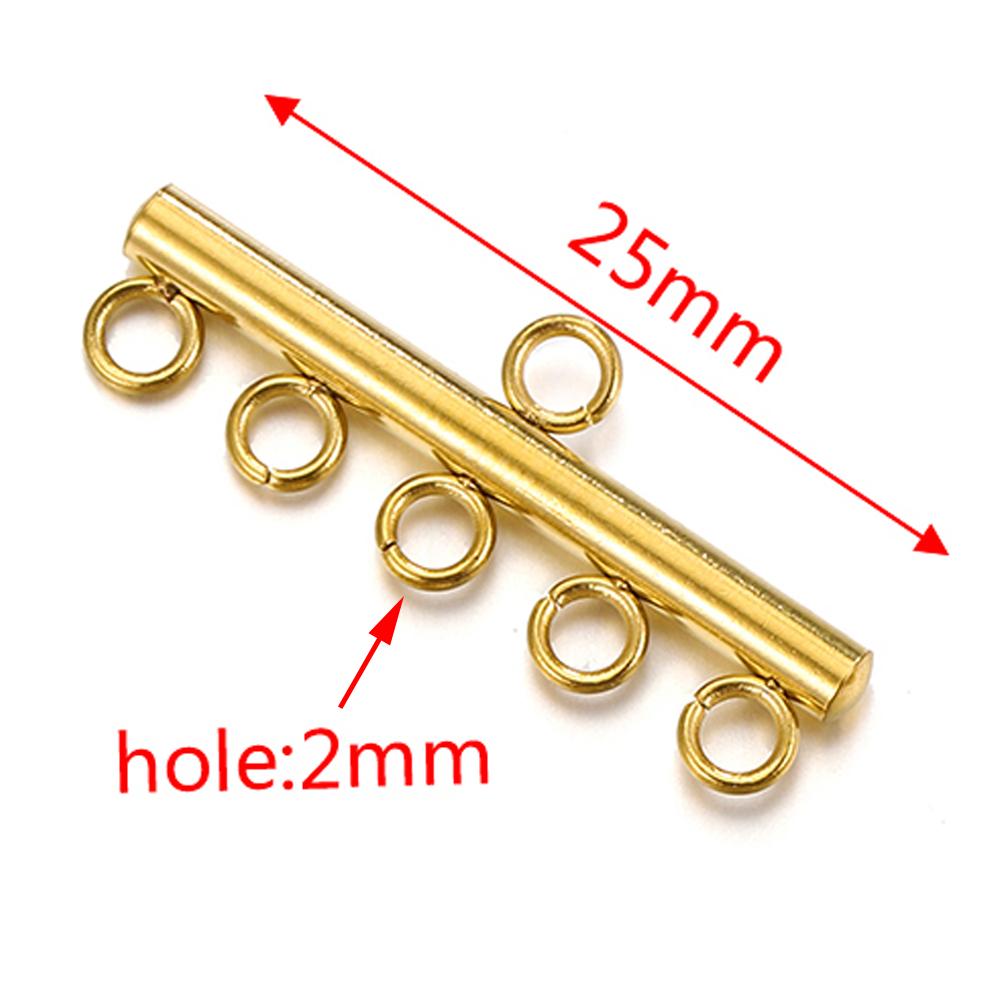 20pcs Stainless Steel Necklace Bracelet Layer Clasps Pendant Bail Connector Drop DIY Connectors For Jewelry Making Supplies