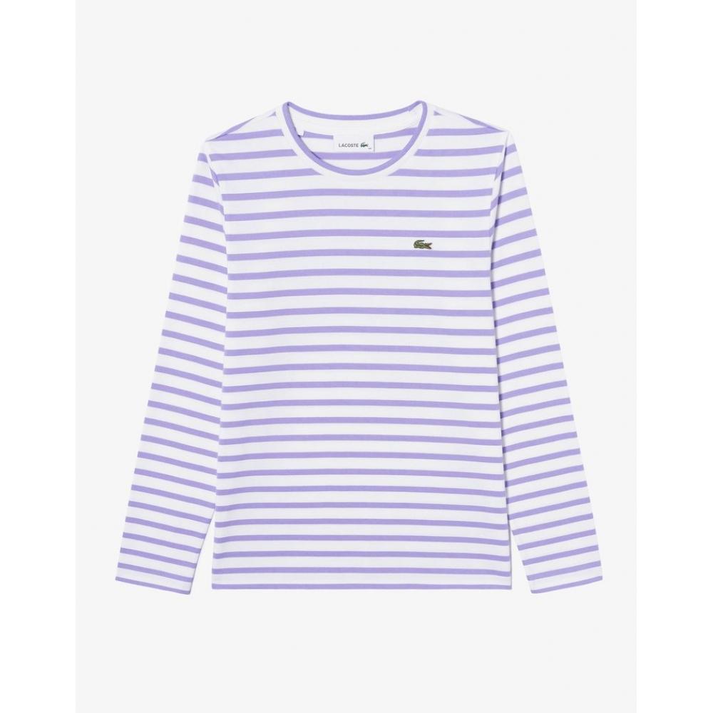 LacoSTe Women S STriped Long Sleeve T ShirT Tf821e 54n Gfu