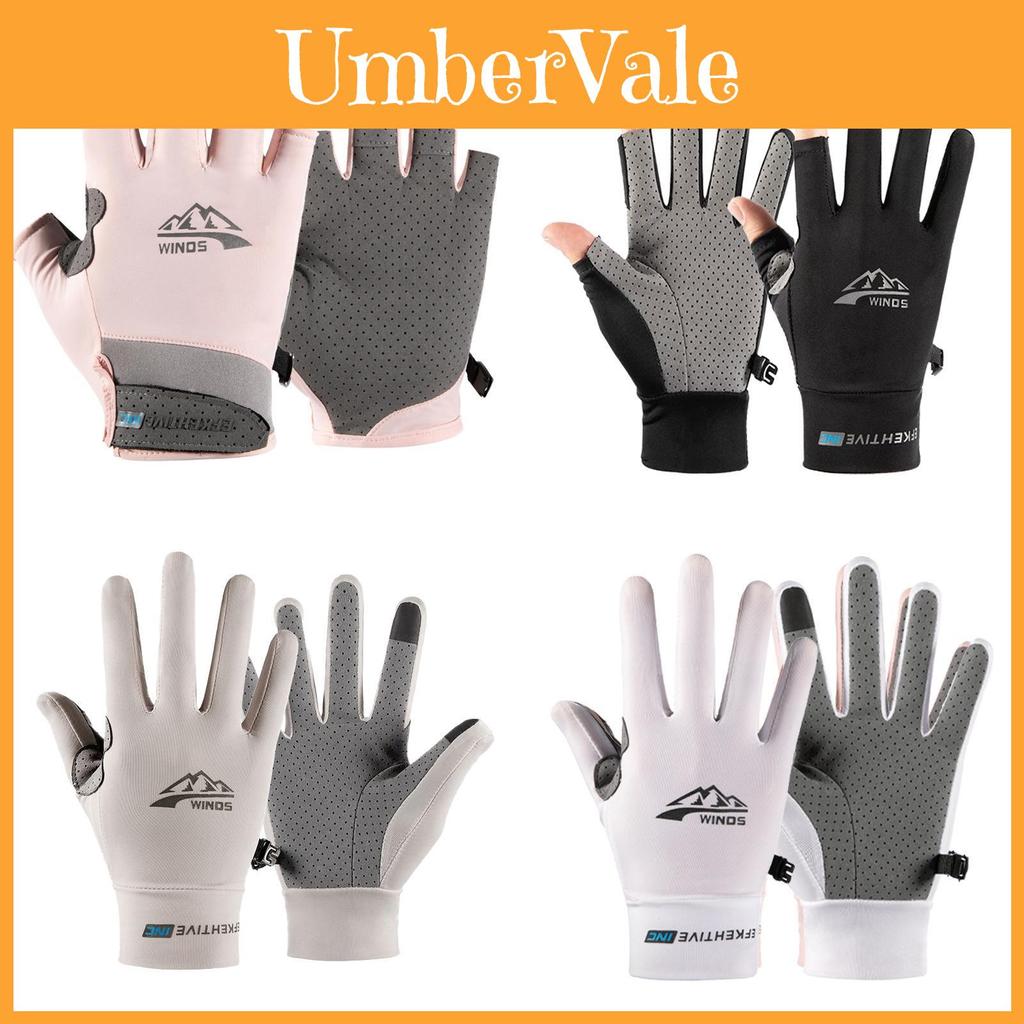 Cycling Gloves For Men Women With Touch Screen Breathable Ice Silk Ultra Thin Uv Protection For Outdoor Sports
