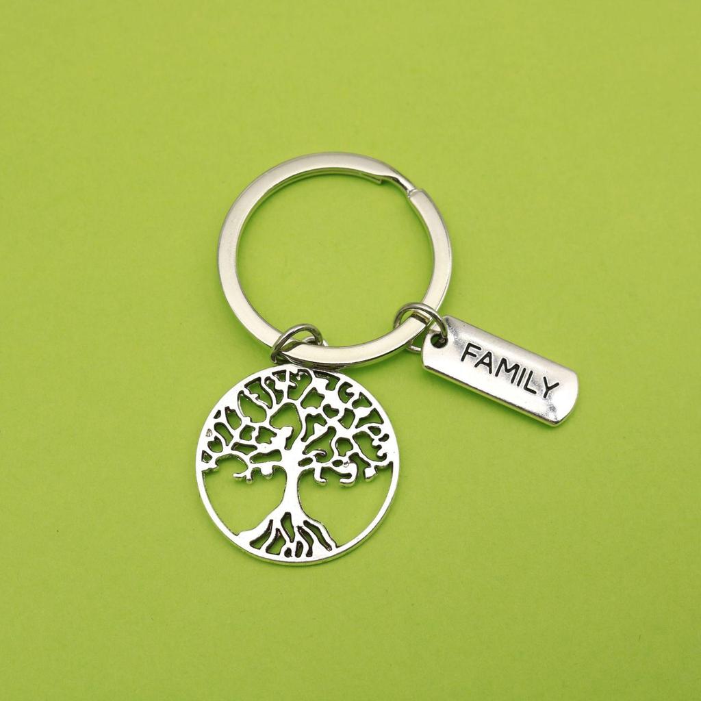 Vintage Tree of Life Alloy Pendant Keychain - Thanksgiving Holiday Gift