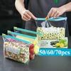 70/60/50 Zippered Fresh-keeping Bags In Three Specifications, Food Classification Storage Bags, and Food Preservation Sealed Bags