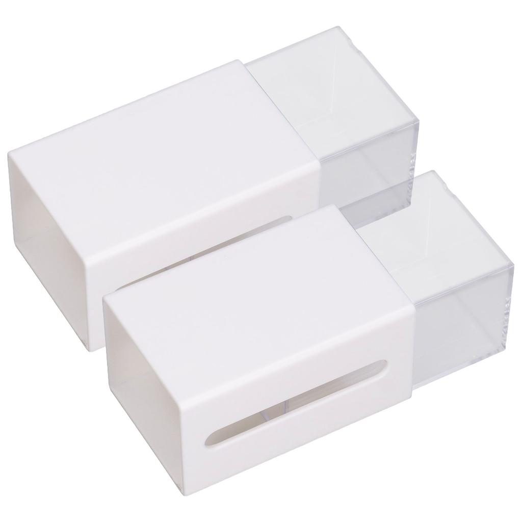 Wall Mounted Storage Box Multi Functional Double Sided Adhesive Organizer Case for Bedroom Office Bathroom