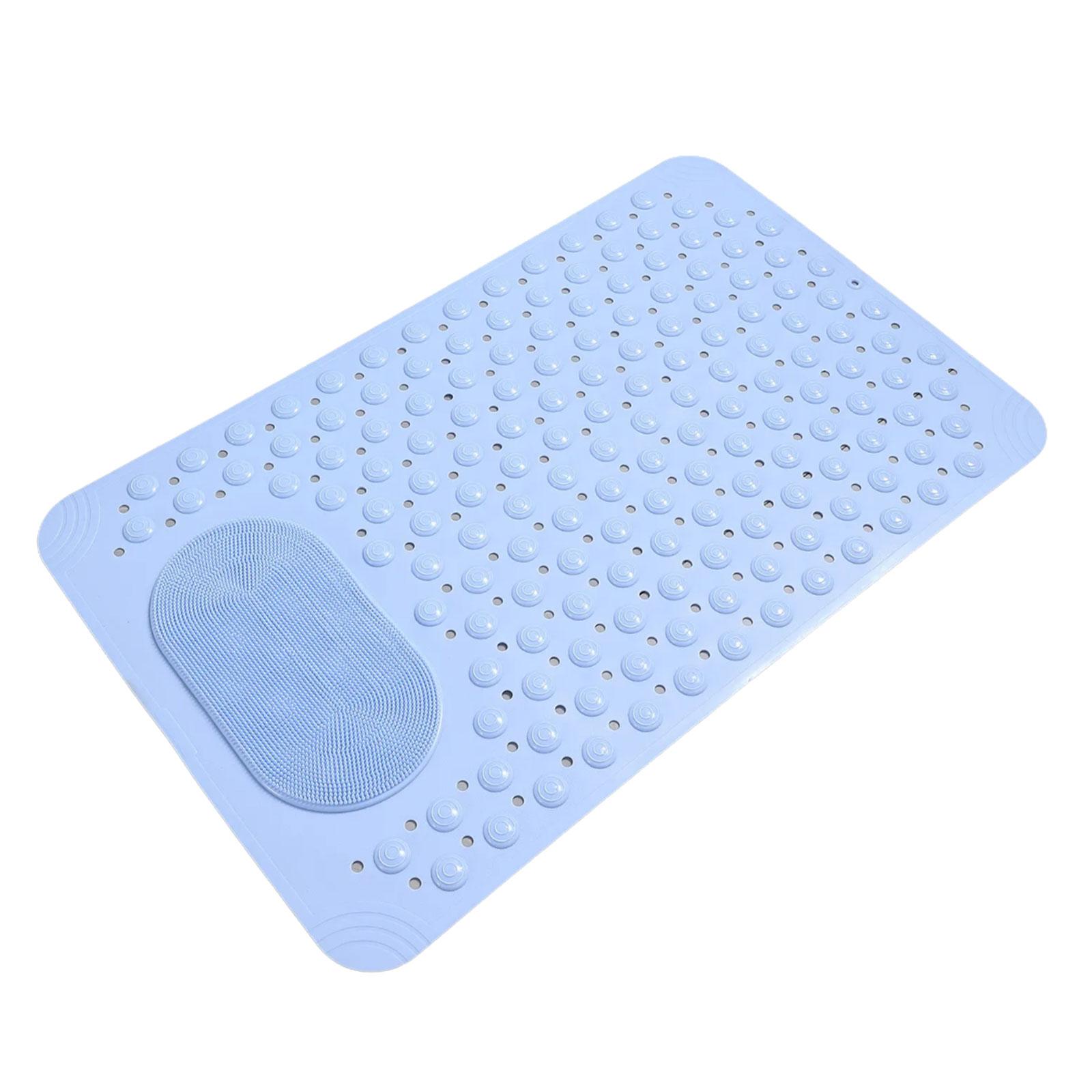 

Premium Shower Floor Mat Featuring Anti Fatigue Massage Bumps And Strong Suction Cups 1 синій