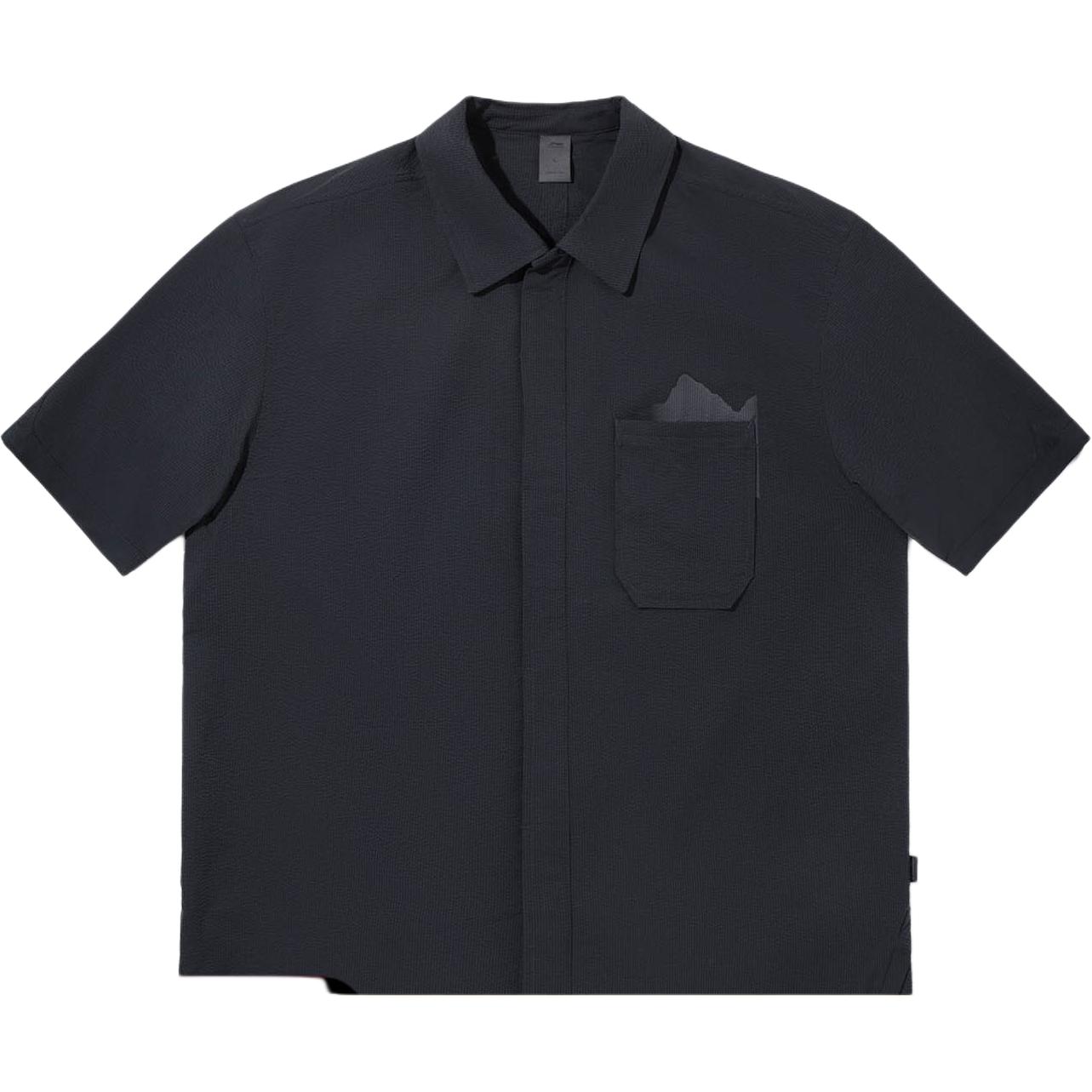 

Li Ning Спорт Кэжуал Простая Однотонная Свободная Футболка-поло Мужские Рубашки Черный ASHV259-1 M