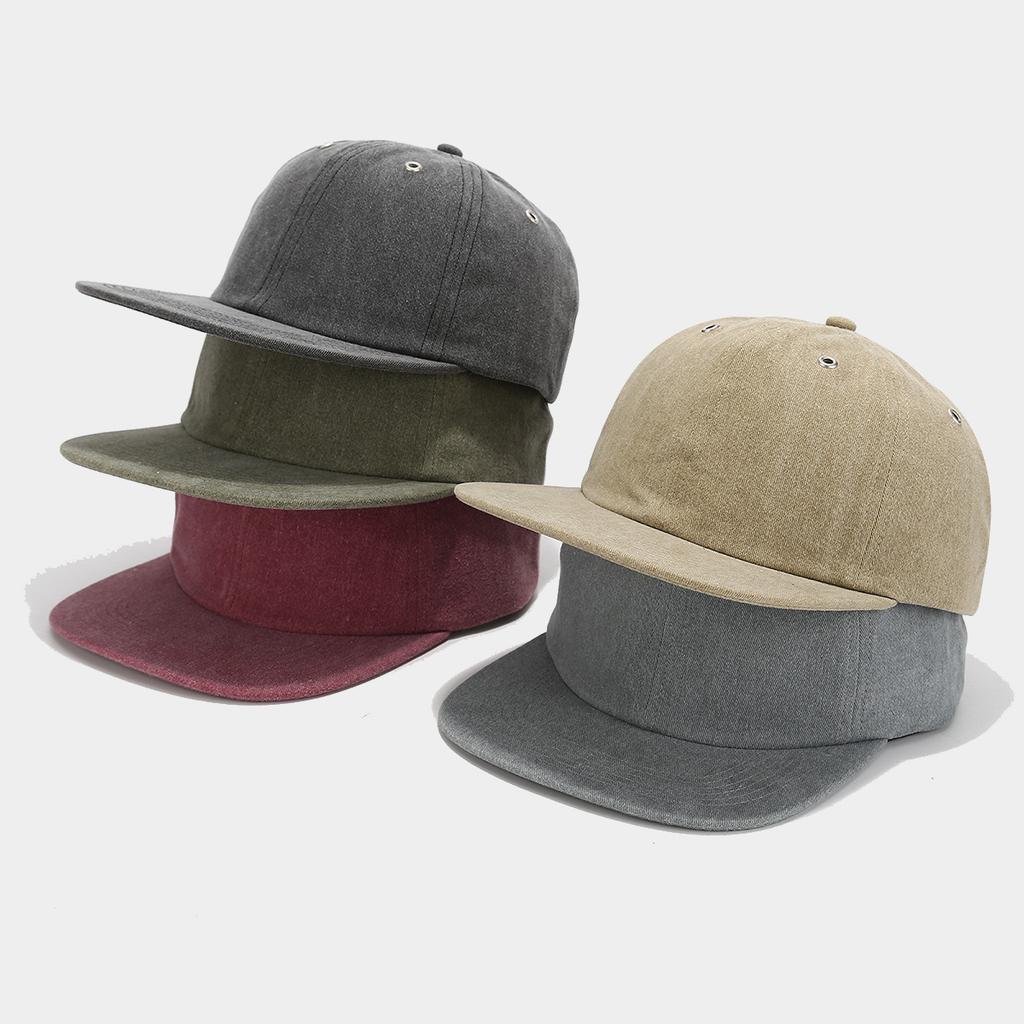 European and American Fashion Retro Solid Color Wide-brimmed Baseball Cap Women Show Small Face Big Head Circumference Hip-hop Hat Men's Trendy Str