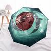 1pc Cats Whirlpool Auto Open/close, All-Season Portable Folding Umbrella for Women & Men, Travel, Everyday, Formal Events - Compact Luxury Parasol, Ou
