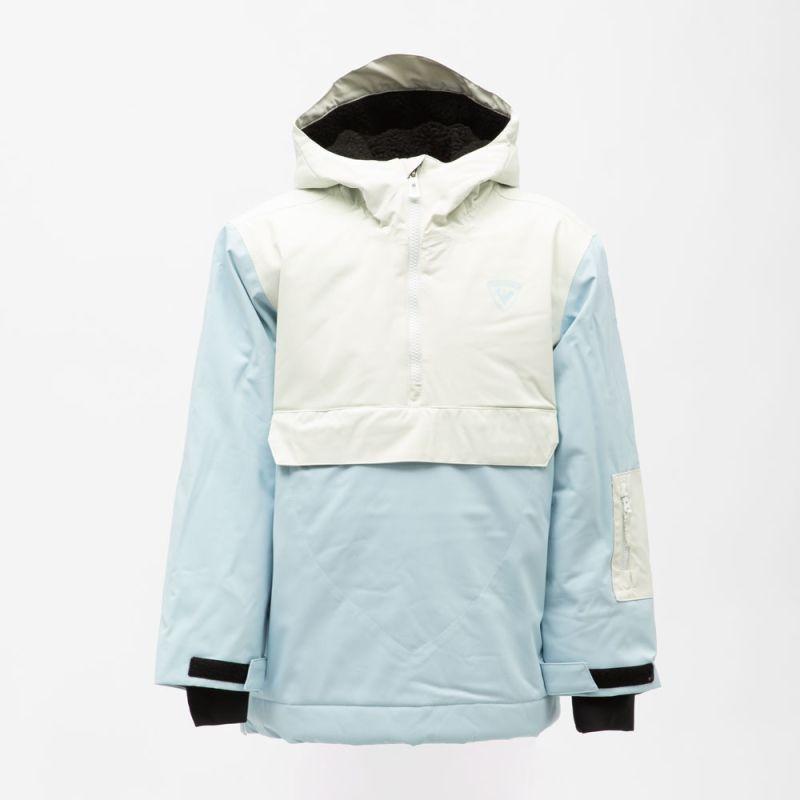 

Небесно-голубая куртка-софтшелл с флисовой подкладкой капюшона для детей ROSSIGNOL 12 ans бледно-синий