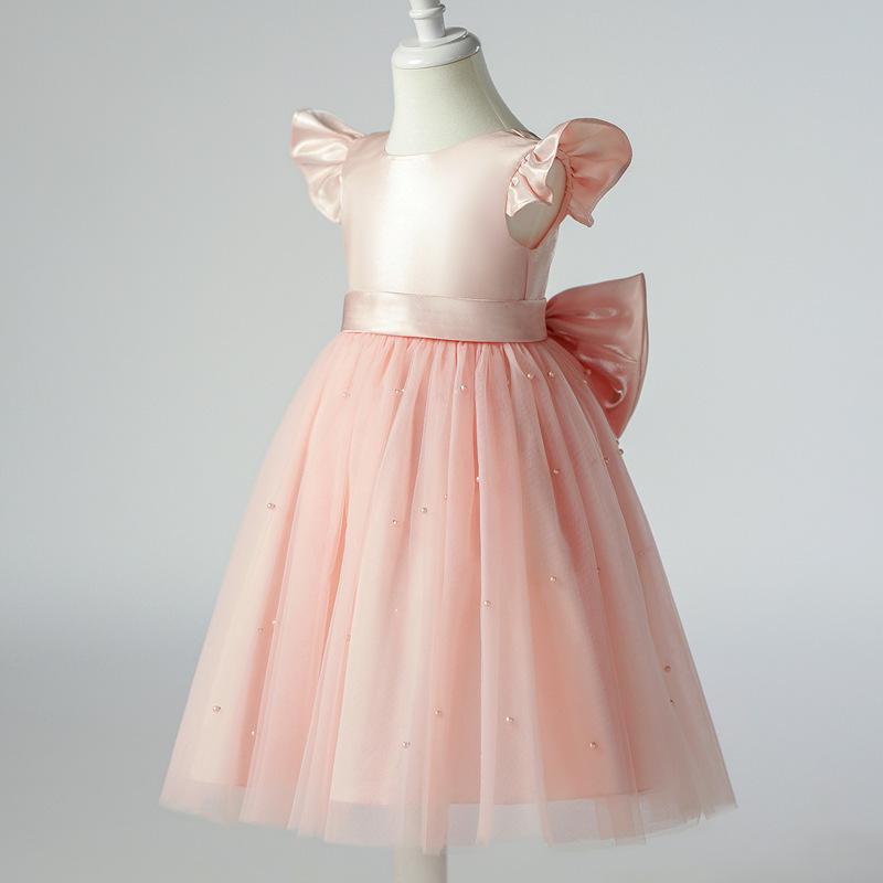 

Платье принцессы для девочек из тюля с цветами на день рождения - Летняя коллекция 130 cm розовый