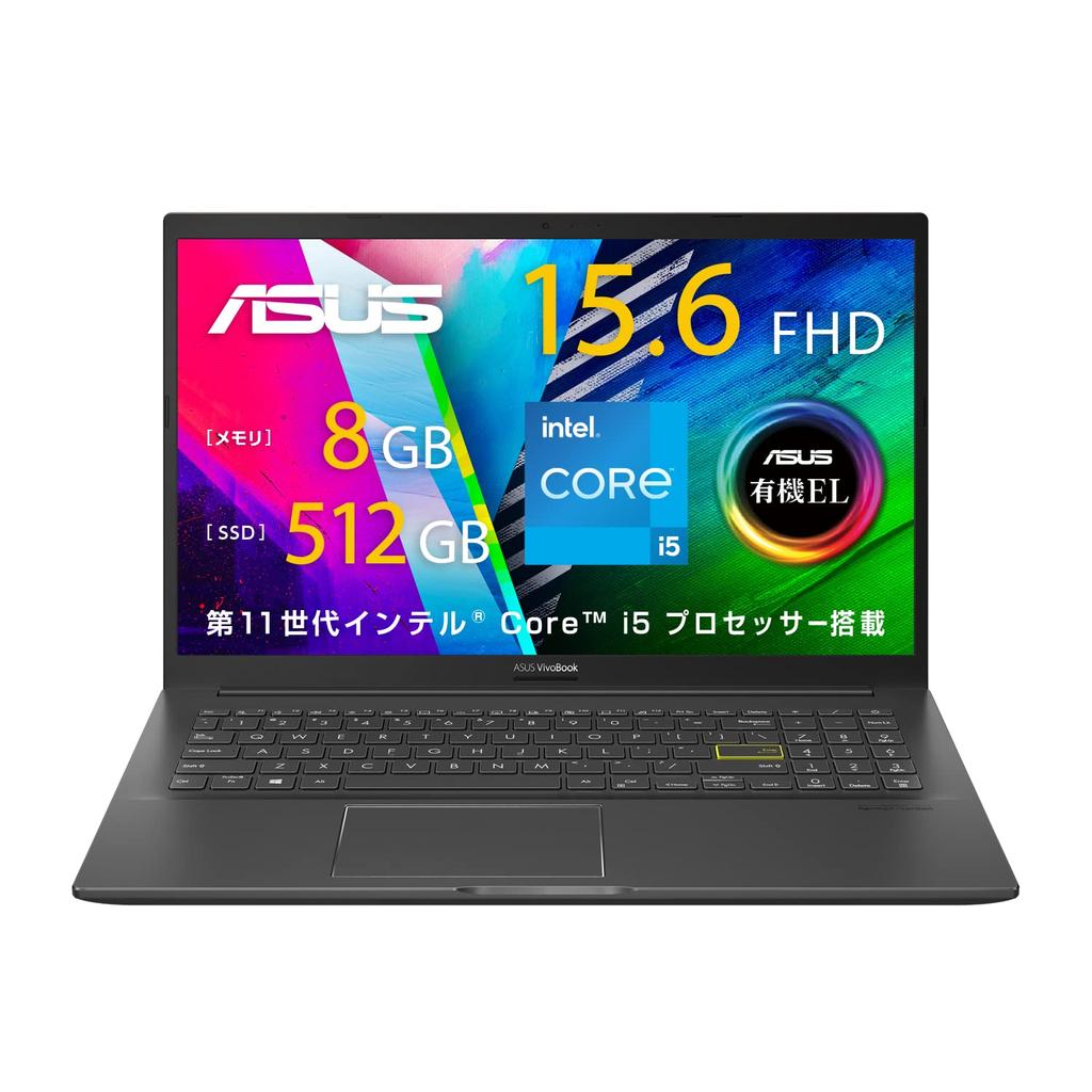 ASUS VivoBook 15 OLED Laptop K513EA Core 512GB WPS Office Standard Japanese Retailer 11 Free Upgrade [Intel i5] (8GB RAM, RAM, 15.6-inch Display,