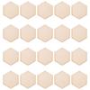 100Pcs Hexagon Blank Wood Chips Unfinished Wooden Plate Decorative Arts Crafts DIY Making Wedding Tags Christmas Blank Gifts