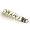 Double Sided Embroidered Fabric Keychain Wrist Strap with Webbing Label Decorative Fabric Keyring Suitable for Travelers