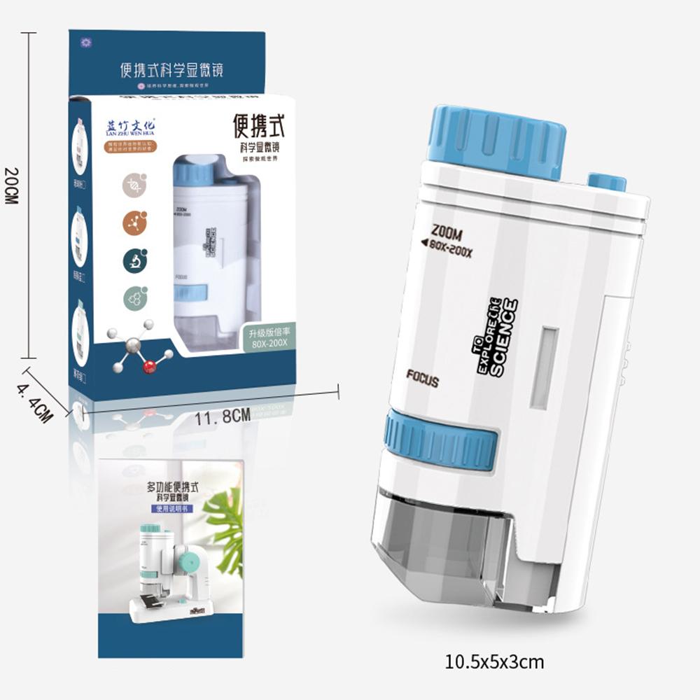 

200x Magnification Children s Microscope Portable Science Experiment Toy