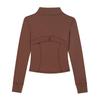 Lulu Logo Slim-Fit Ladies' Stand-Collar Jacket with Gold Zipper, Long-Sleeved Sports Fitness Outerwear