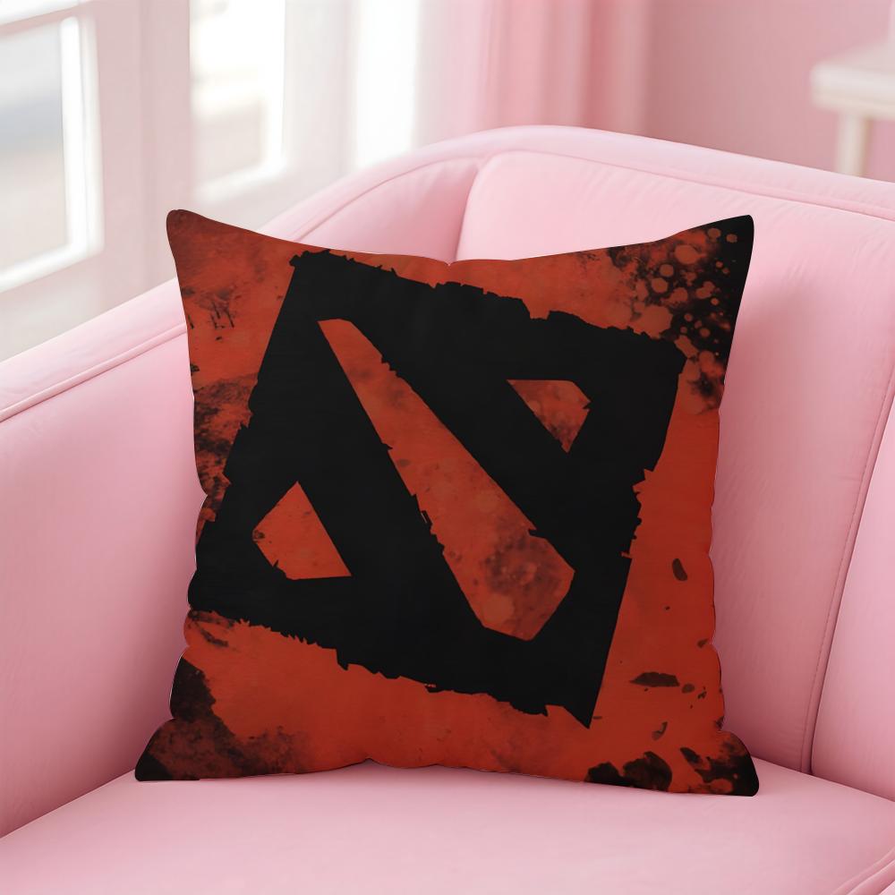 Beliebtes Spiel Cool DDotaD 2 Kissenbezug Kissenbezug Kurzer Plüsch Verdeckter Reißverschluss Raum Sofakissenbezug