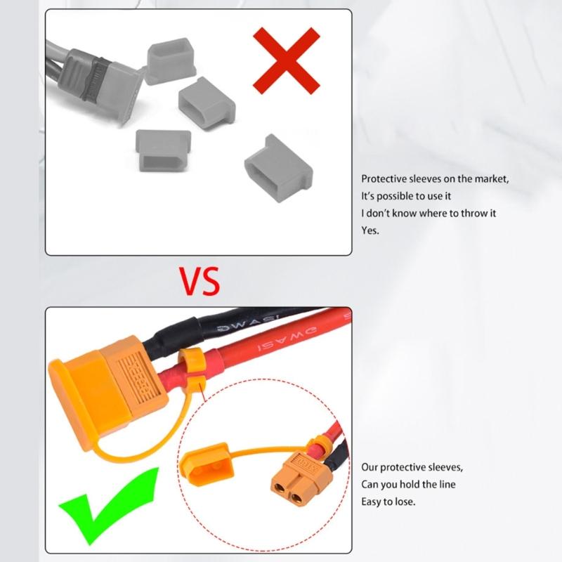 Durability XT60 Plug Dustproof and Leakproof Safety Caps XT60 Connector Covers for Secure Electrical Connections