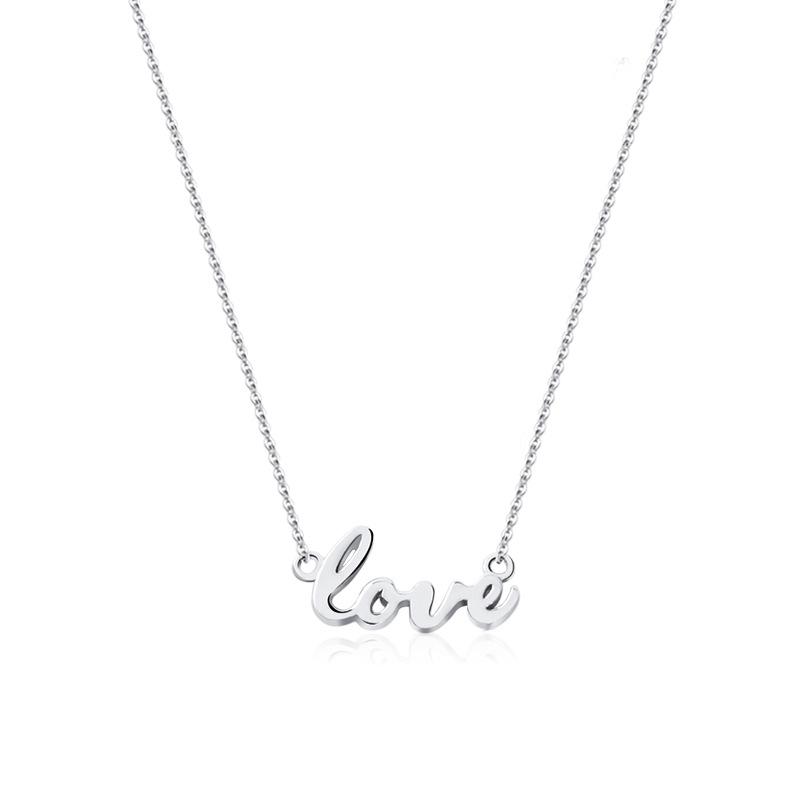 LOVE English Letter Pendant Necklace Fashionable and Versatile Valentine's Day Jewelry