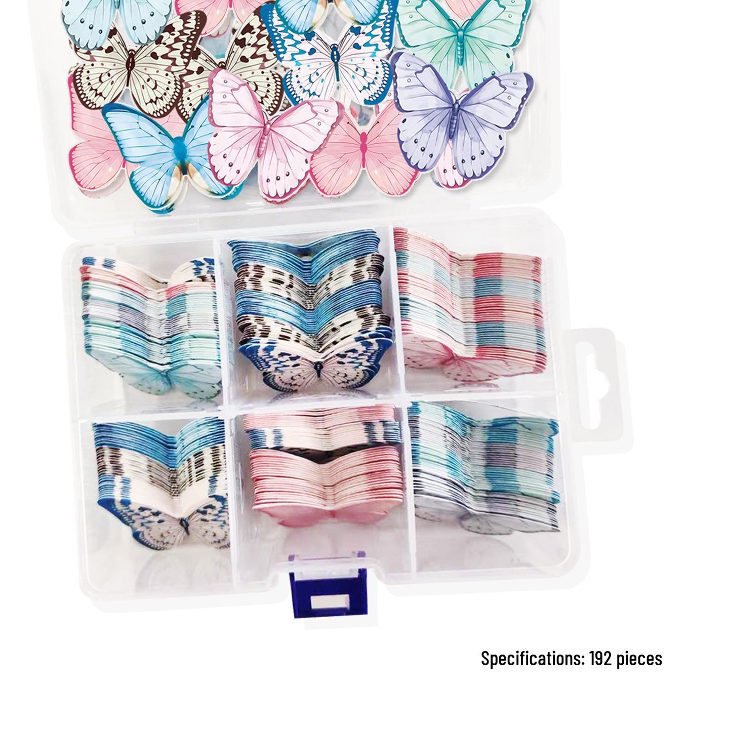 

Метелики з вафельного паперу для декору торта Large Mixed Box