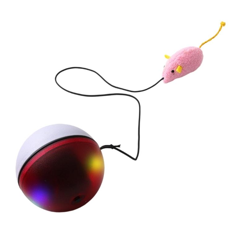 Electric Pet Toy Ball with Automatic Rolling Design for Pet Cats Indoor Enrichment Companion Friend Kitten Teasing Mouse