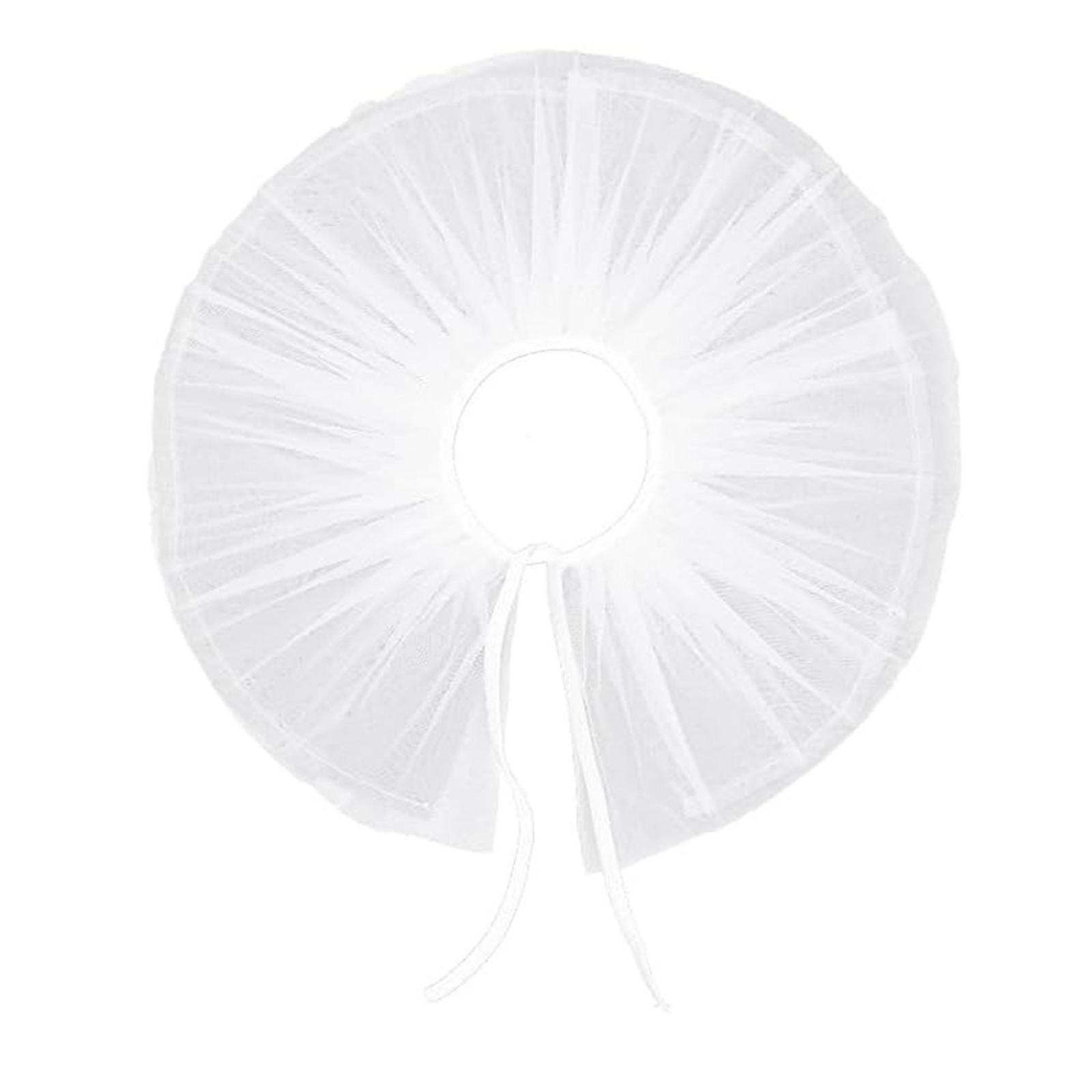 

Викторианский блузон для девочек с прозрачным рукавом и оборками на воротнике, воротник-стойка, лацкан, шаль, декоративный лацкан для леди, средневековый косплей белый