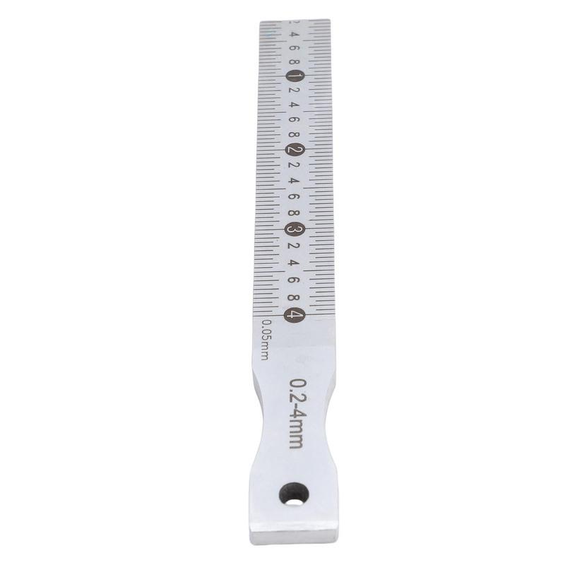 Stainless Steel Gap Gage 0.2-4mm Range 0.05mm Accuracy Multifunctional Taper Gage for Construction Railroads Welding Feeler Gage
