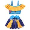 Costum de baie pentru fete Zoey cu imprimeu Set Top și Fustă