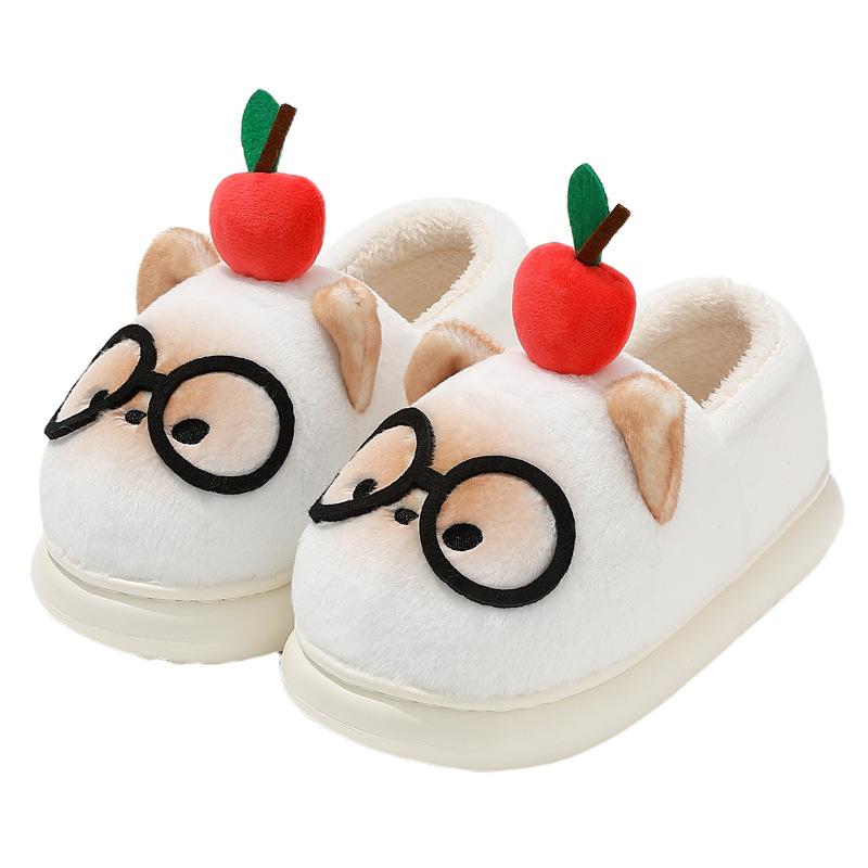 Cartoon Cute Cotton Slippers Are Soft In Autumn and Winter, Indoor Home Warmth, Velvet Thick-soled All-inclusive Cotton Shoes, and Outer Wear.