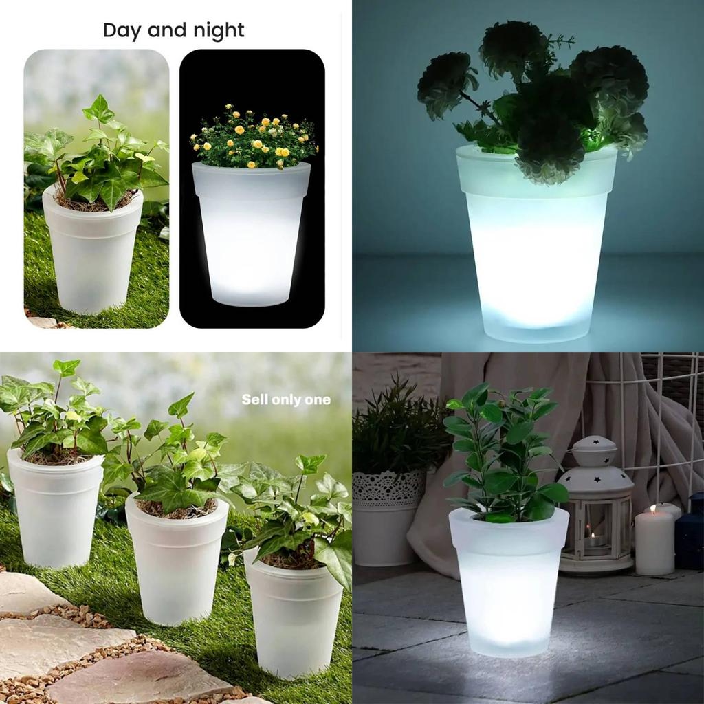 Solar Garden Planter Light With Waterproof Led Lamp For Yard And Patio Decor