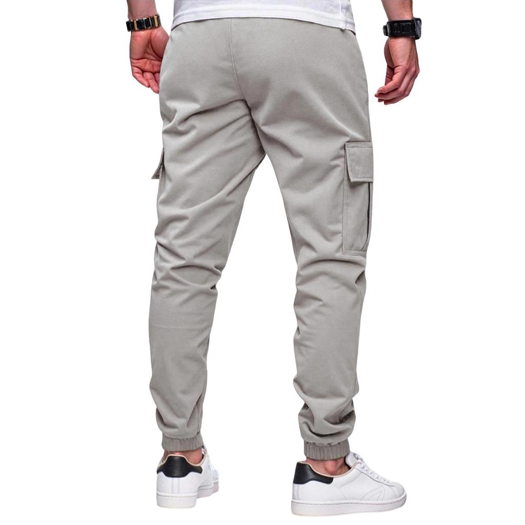 Męskie Amerykańskie Luźne High Street Rekreacyjne Sportowe Więcej Kieszeni Spodnie Robocze