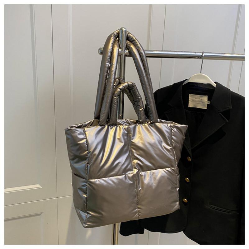 Large-capacity Bag Women's Autumn and Winter New Down Jacket Bag Trendy Versatile Portable Shoulder Bag Tote Bag