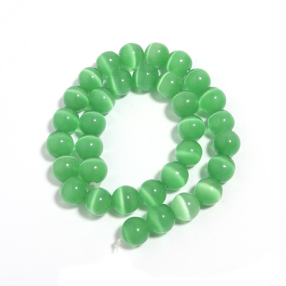 Mărgele rotunde din piatră liberă de opal verde pentru realizarea de bijuterii Brățară cu farmec bricolaj 15 inchi