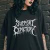 Support Local Cemetery T-Shirt: Comfort Colors Gothic Tee, Dark Academia Style
