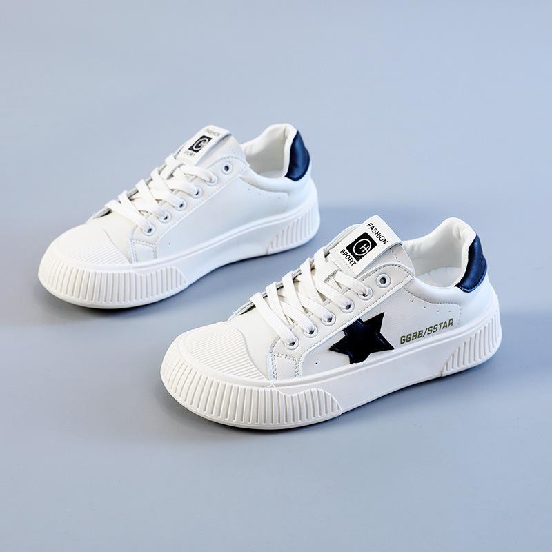 

[Customized] 9001 little white shoes women s board shoes 2025 new spring and autumn low-top casual sports shoes student height increase leather 35