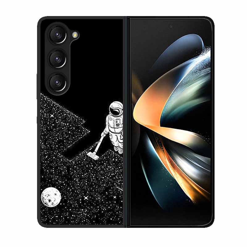 

For Samsung Z Fold 6 Phone Case Cover Wolf Black Plastic Hard Back Cover Case For Samsung Galaxy Z Fold6 Fold 4 3 2 5 Case Funda Galaxy Z Fold 5