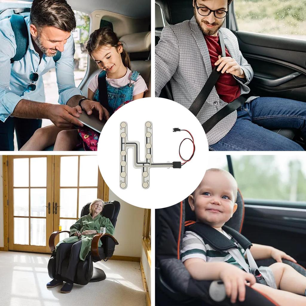 Car Seat Pressure Sensor Universal Safety Belt Warning Seated Type Occupied Alarm Pad Accessory for Bus Massage Chair Child Seat