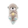 (Brown) With Breathing Movement Soothing Sleeping Otter Toy Musical Stuffed Baby Toy