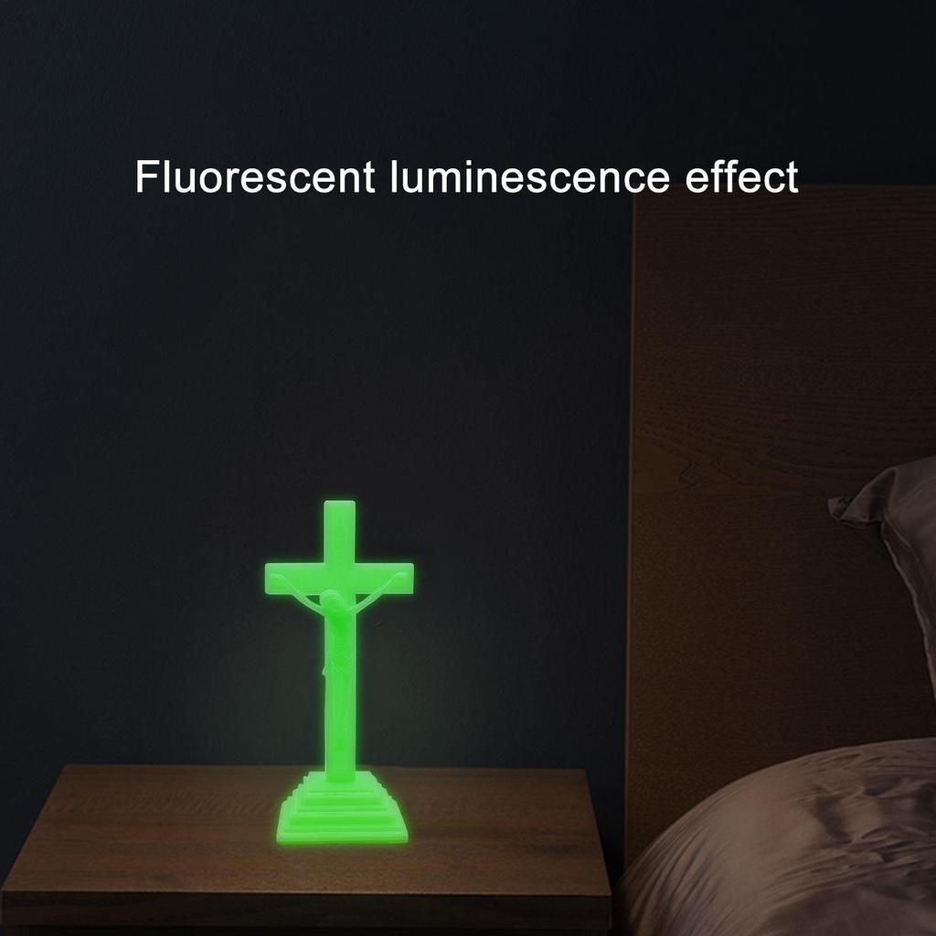 Table Glow-in-the-Dark Catholic Jesus Cross With Stand Vintage Religious Christian Standing Crucifix Church Cross Decorations