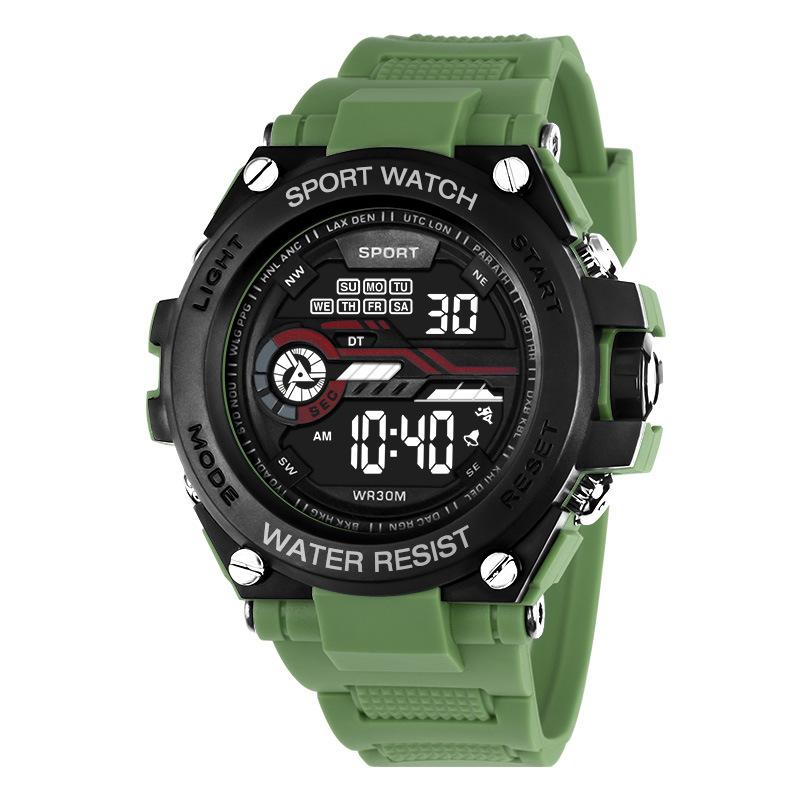 Men's Sports Student High-value Timing Electronic Watch Junior High School Student Trend Luminous Alarm Electronic Watch