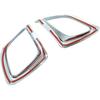Chrome Highlander Rear Bumper Reflector Fog Light Lamp Frame Bezel Molding Cover Trims for 2014-2018 Toyota Highlander