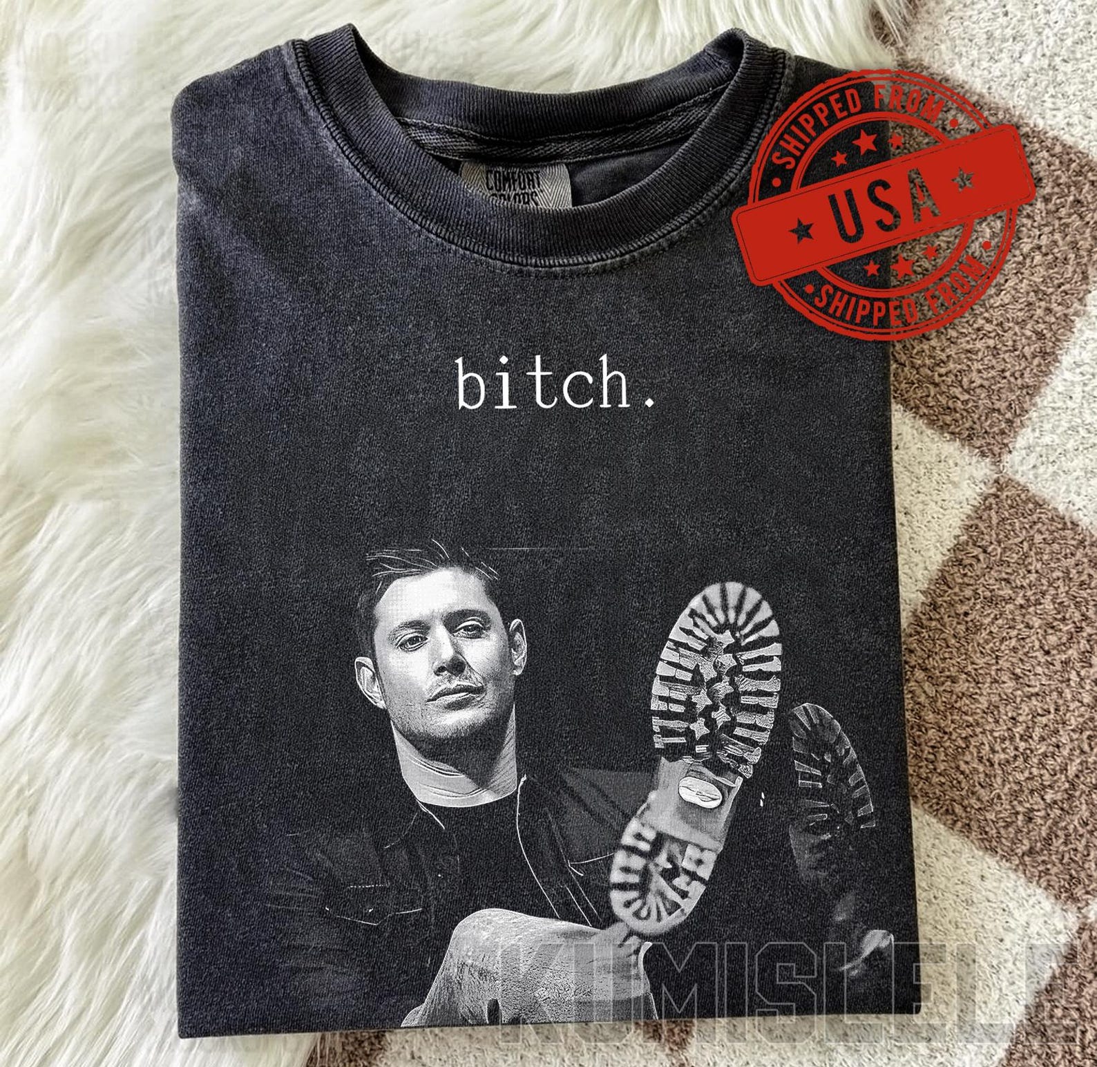 Vintage Supernatural Dean Winchester Comfort Colors Tee, Funny 90s Movie Shirt S