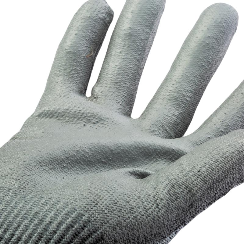 HPPE & PU Dipped Cut-Resistant Gloves with UHMWPE Polyurethane Palm Latex-Coated Rubber Construction Knife-Proof Glass Handling M